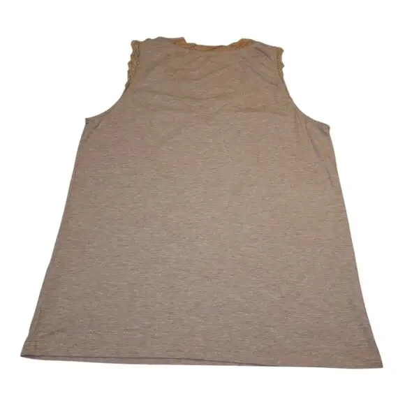 3PK Neutral Sleeveless Shell Tops Sz L Black Ivory Beige Workwear Basics EUC - Picture 7 of 16